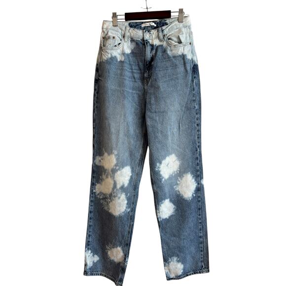 Pacsun Womens Jeans Size 28 90s Boyfriend High Rise Distressed Bleach Raw Hem - Picture 1 of 7